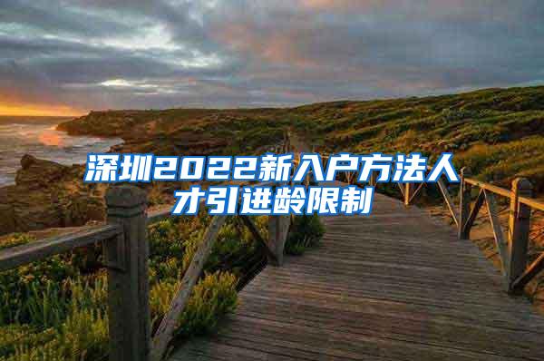 深圳2022新入户方法人才引进龄限制