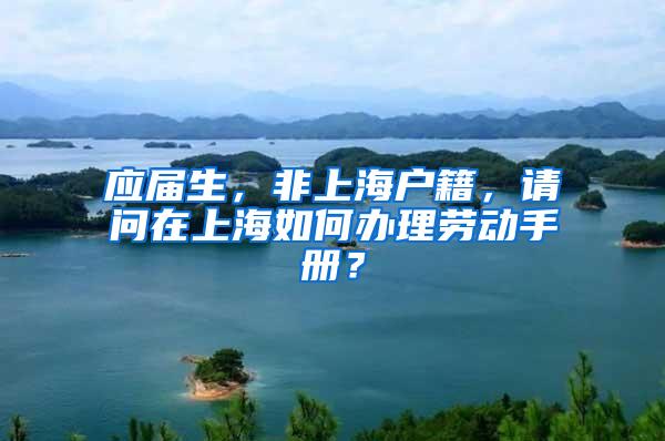 应届生，非上海户籍，请问在上海如何办理劳动手册？