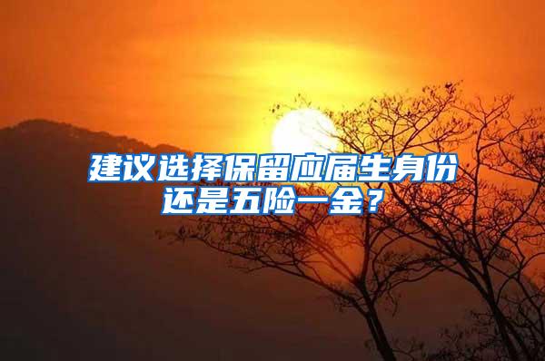 建议选择保留应届生身份还是五险一金？