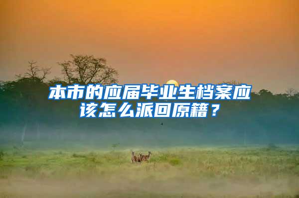 本市的应届毕业生档案应该怎么派回原籍？