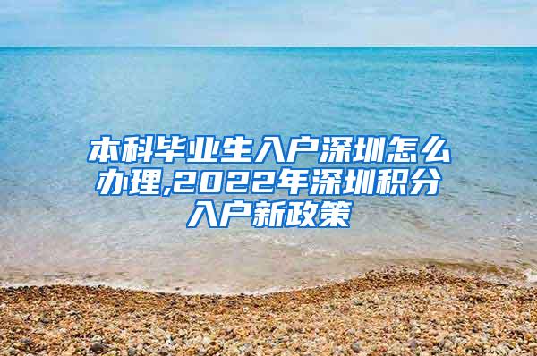 本科毕业生入户深圳怎么办理,2022年深圳积分入户新政策