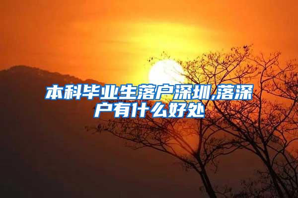 本科毕业生落户深圳,落深户有什么好处