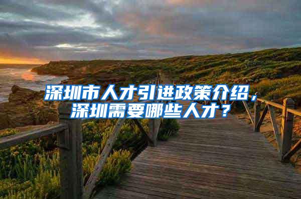 深圳市人才引进政策介绍，深圳需要哪些人才？