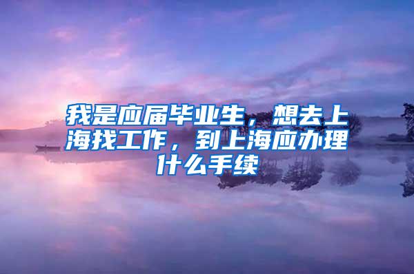 我是应届毕业生，想去上海找工作，到上海应办理什么手续