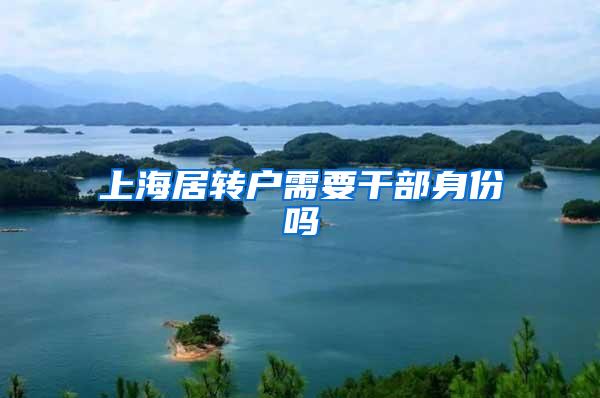 上海居转户需要干部身份吗