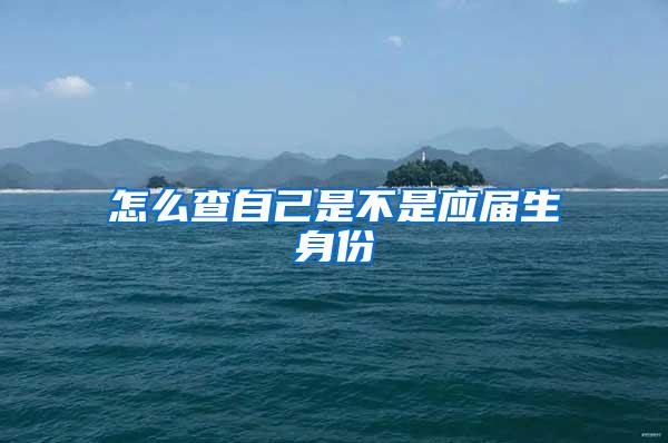 怎么查自己是不是应届生身份
