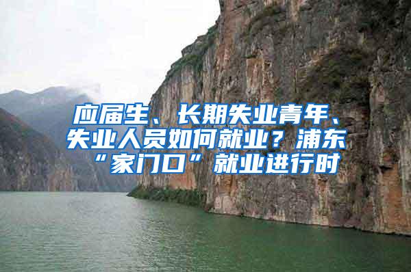 应届生、长期失业青年、失业人员如何就业？浦东“家门口”就业进行时