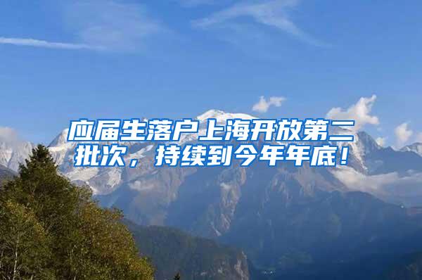 应届生落户上海开放第二批次，持续到今年年底！