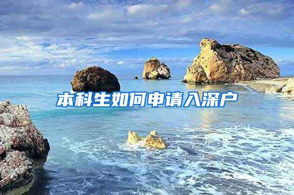 本科生如何申请入深户