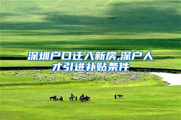 深圳户口迁入新房,深户人才引进补贴条件