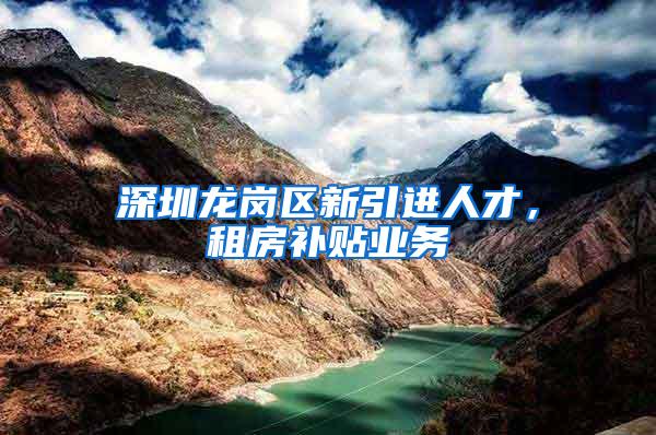 深圳龙岗区新引进人才，租房补贴业务