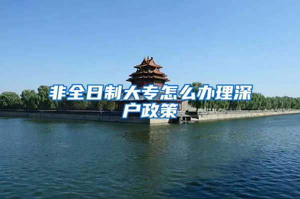 非全日制大专怎么办理深户政策