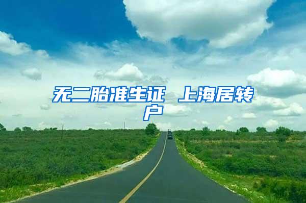 无二胎准生证 上海居转户