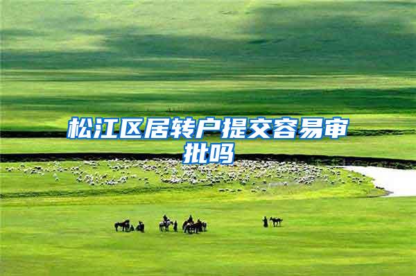 松江区居转户提交容易审批吗