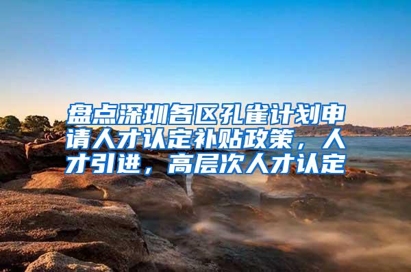 盘点深圳各区孔雀计划申请人才认定补贴政策，人才引进，高层次人才认定