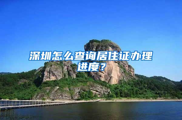 深圳怎么查询居住证办理进度？
