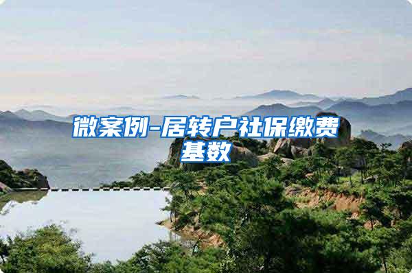 微案例-居转户社保缴费基数