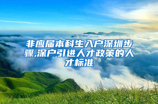 非应届本科生入户深圳步骤,深户引进人才政策的人才标准