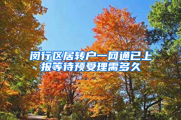 闵行区居转户一网通已上报等待预受理需多久