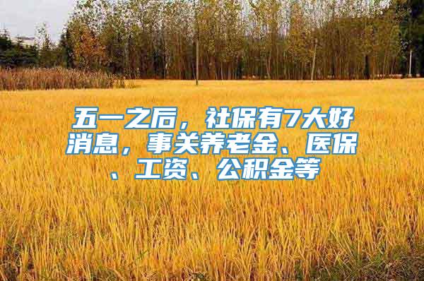 五一之后，社保有7大好消息，事关养老金、医保、工资、公积金等