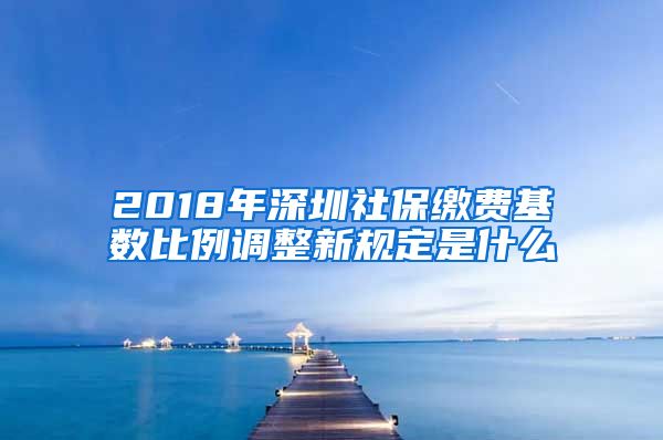 2018年深圳社保缴费基数比例调整新规定是什么