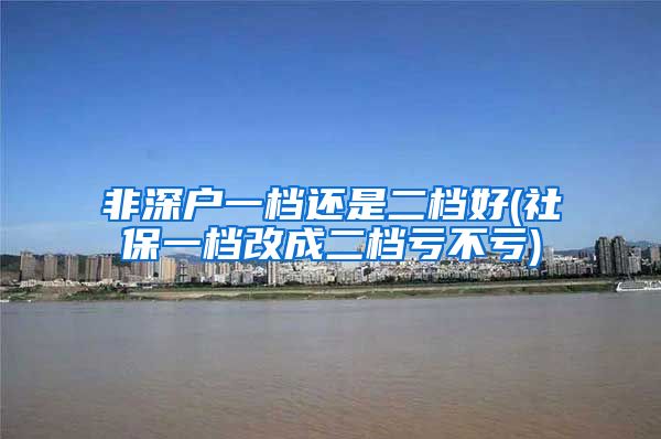 非深户一档还是二档好(社保一档改成二档亏不亏)