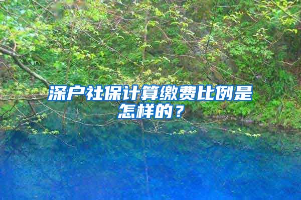 深户社保计算缴费比例是怎样的？