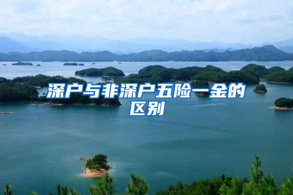 深户与非深户五险一金的区别