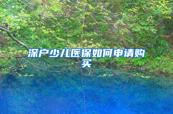 深户少儿医保如何申请购买