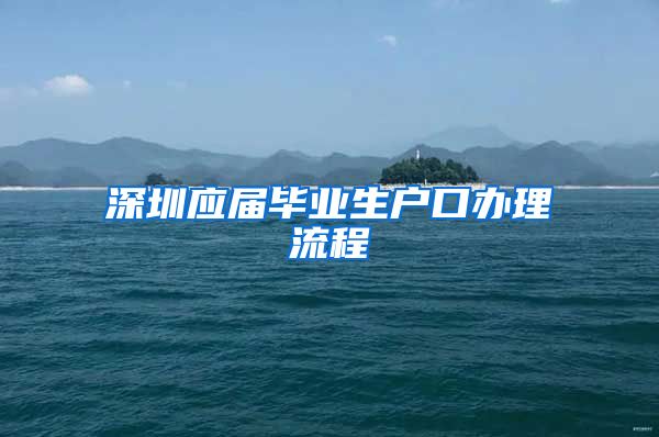 深圳应届毕业生户口办理流程