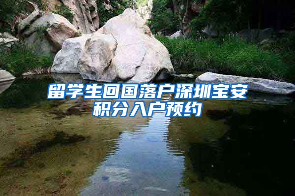 留学生回国落户深圳宝安积分入户预约