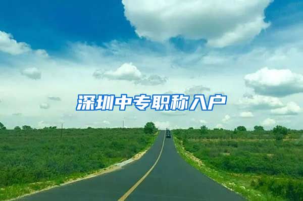 深圳中专职称入户