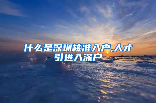 什么是深圳核准入户,人才引进入深户