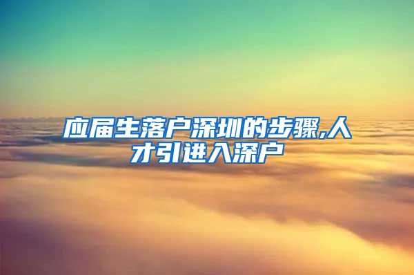 应届生落户深圳的步骤,人才引进入深户
