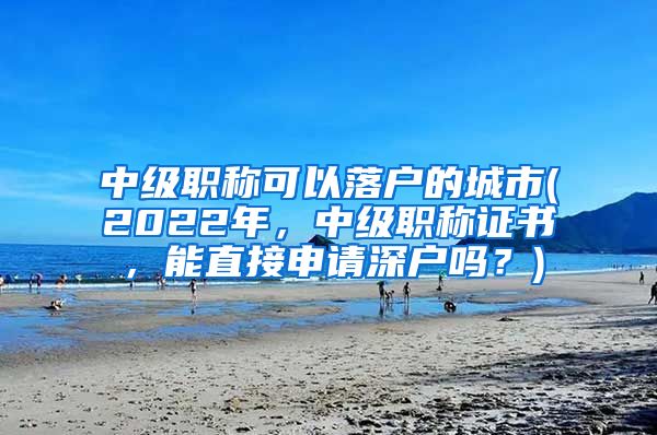 中级职称可以落户的城市(2022年，中级职称证书，能直接申请深户吗？)