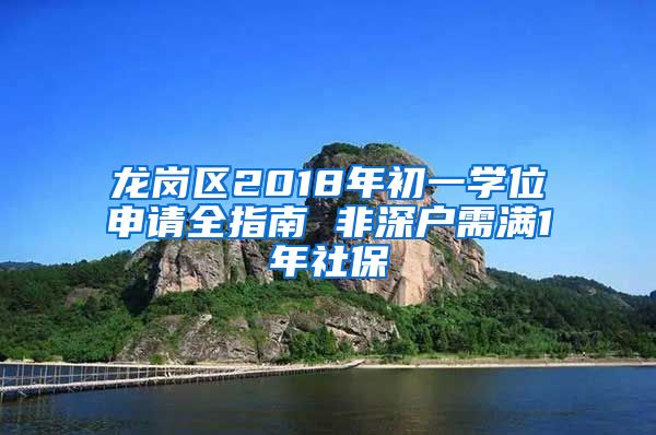 龙岗区2018年初一学位申请全指南 非深户需满1年社保
