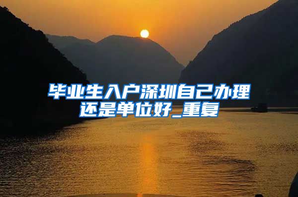 毕业生入户深圳自己办理还是单位好_重复