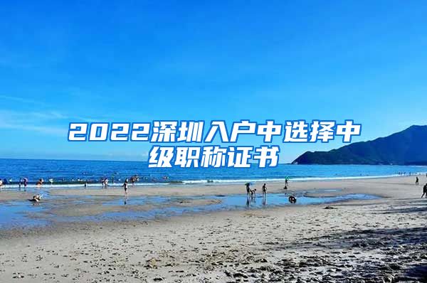 2022深圳入户中选择中级职称证书