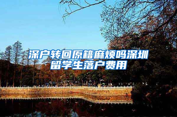 深户转回原籍麻烦吗深圳留学生落户费用