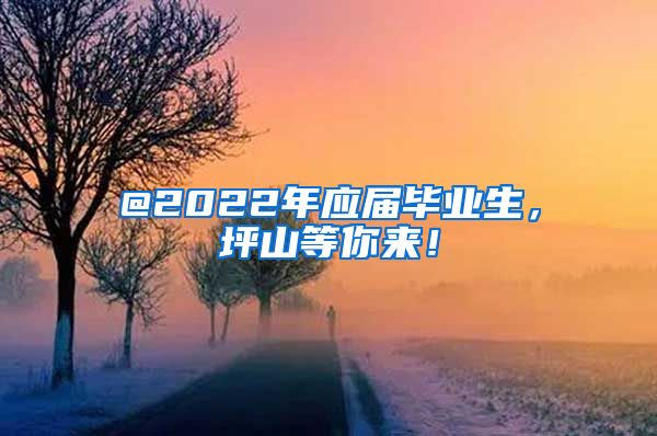 @2022年应届毕业生，坪山等你来！