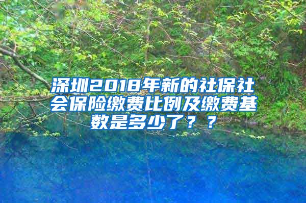 深圳2018年新的社保社会保险缴费比例及缴费基数是多少了？？
