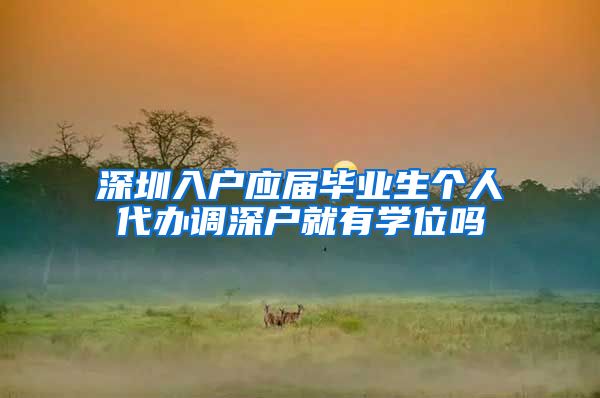 深圳入户应届毕业生个人代办调深户就有学位吗