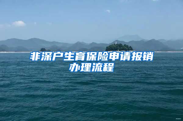 非深户生育保险申请报销办理流程