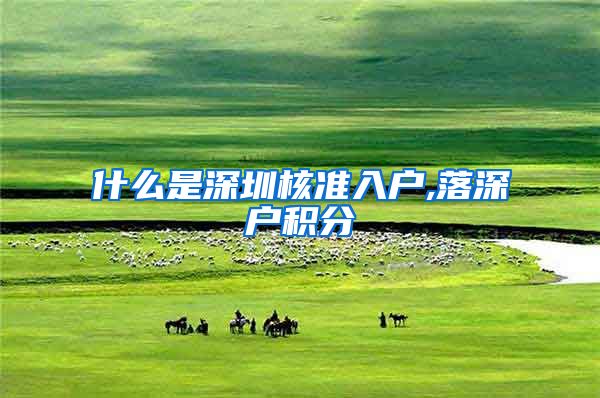 什么是深圳核准入户,落深户积分