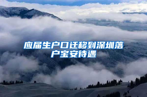 应届生户口迁移到深圳落户宝安待遇