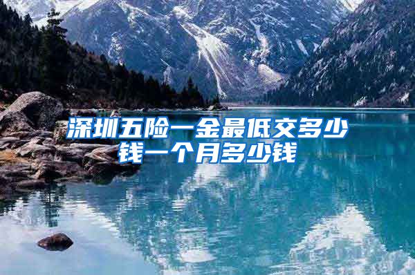 深圳五险一金最低交多少钱一个月多少钱