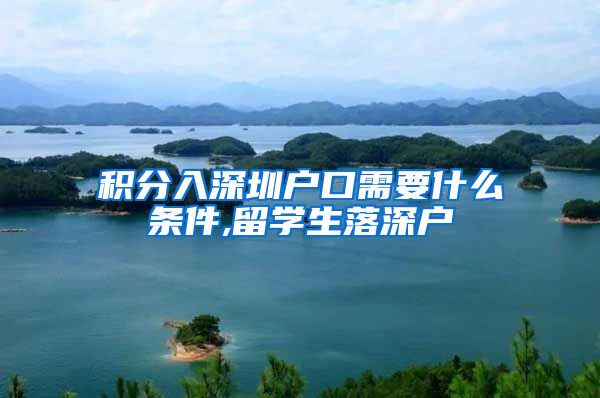 积分入深圳户口需要什么条件,留学生落深户