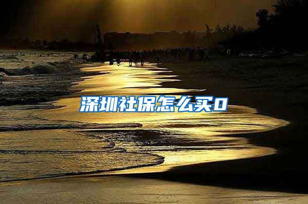 深圳社保怎么买0