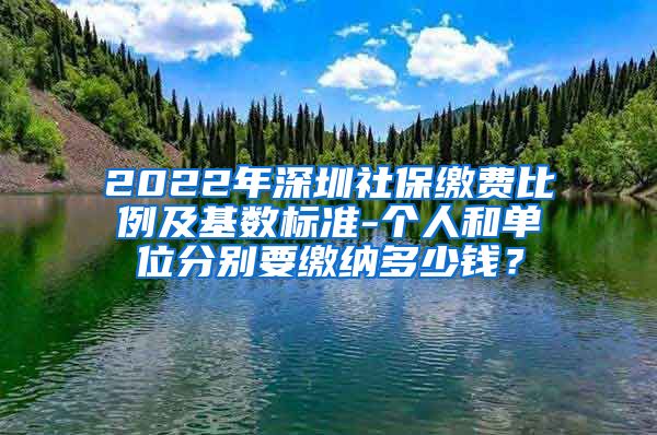 2022年深圳社保缴费比例及基数标准-个人和单位分别要缴纳多少钱？
