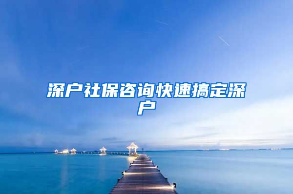 深户社保咨询快速搞定深户